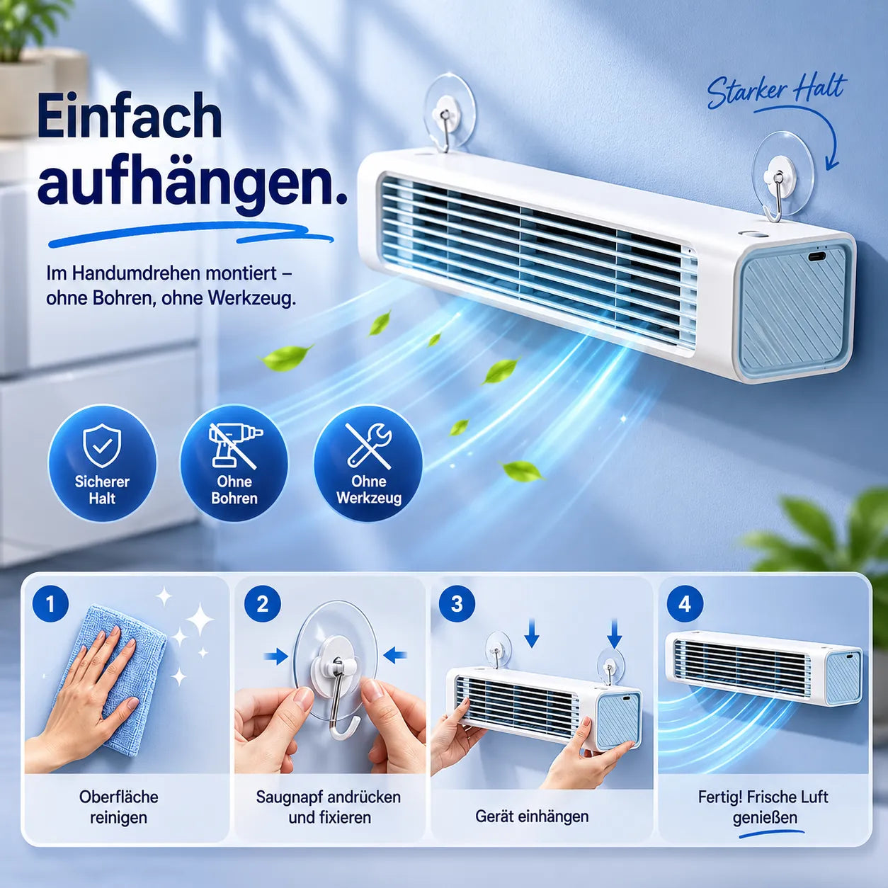 FrischLuft Pro -  Tragbarer Klimakühler ohne Installation